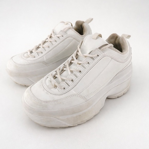 Berness Shoes - Berness Platform Sneakers Women Size 7 White Chunky Lily5005 Y2K Streetwear